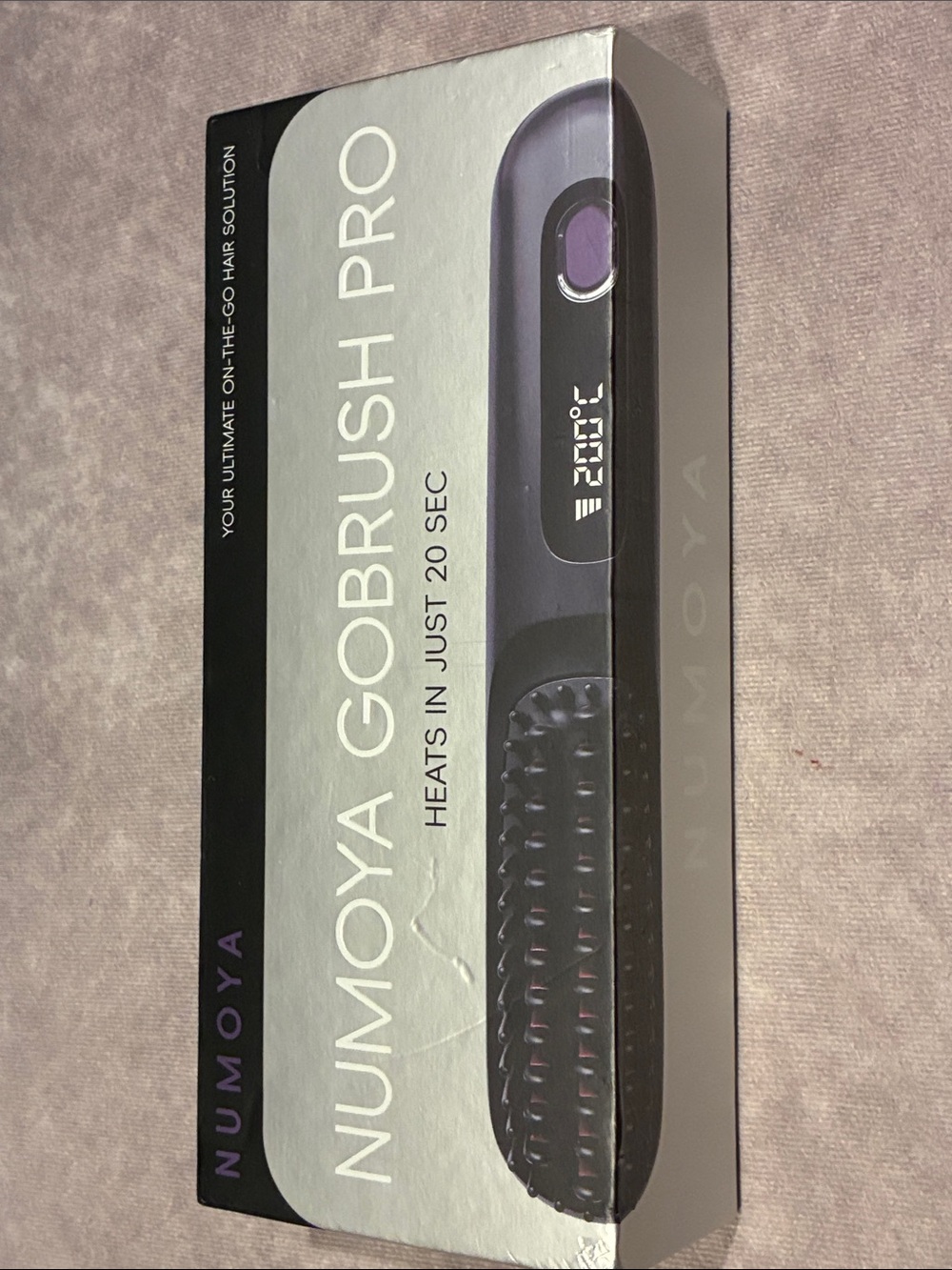 GoBrush Pro Heated Straightening Brush - Purple/Black